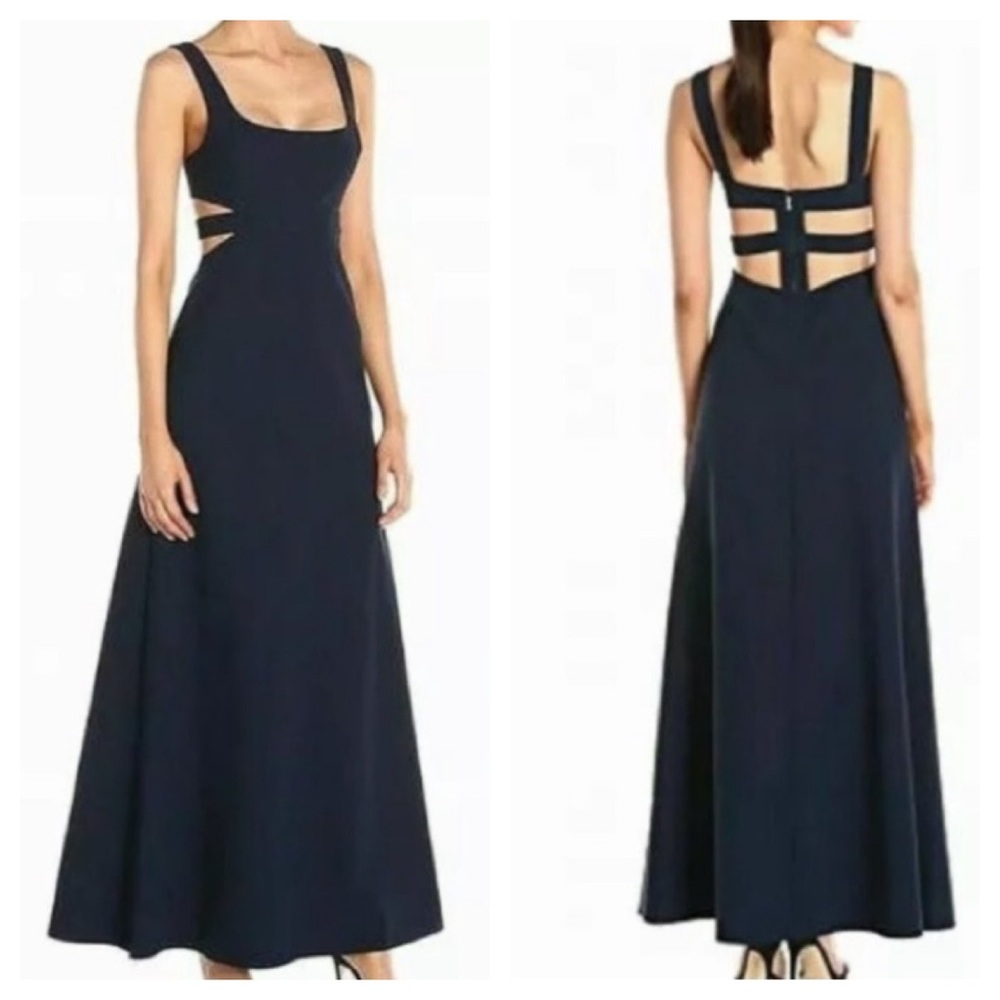 NWT Jill Stuart Navy Cut Out Formal Evening Gown 8